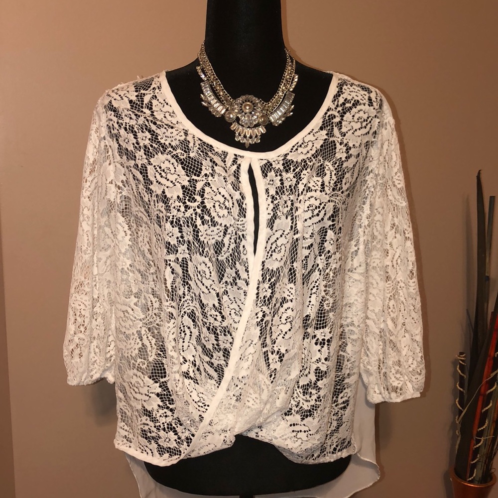 Hi Low Eyelet Blouse